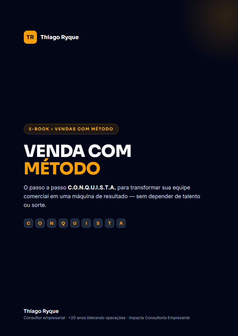 Capa do e-book Venda com Método - C.O.N.Q.U.I.S.T.A.